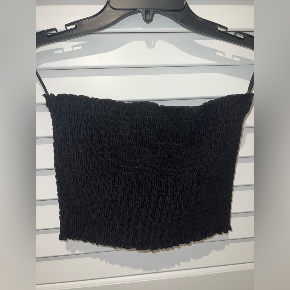Women’s Black Ruched Tube top Size: S (NWT)